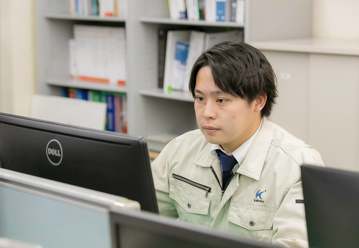 玉田大地さんの仕事風景の写真